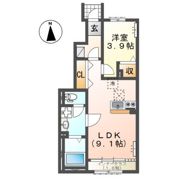 仮）リバーヒルズ真岡市亀山新築アパートの間取り画像