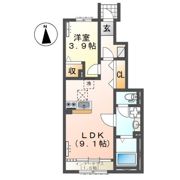 仮）リバーヒルズ真岡市亀山新築アパートの間取り画像