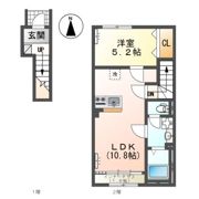 仮）リバーヒルズ真岡市亀山新築アパートの間取り画像