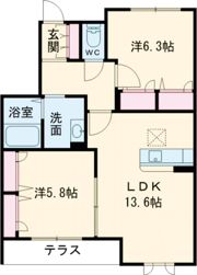 シャーメゾン竹城庵の間取り画像