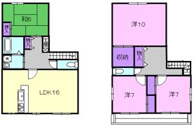 高木貸家Bの間取り画像