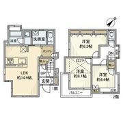 多摩川戸建の間取り画像