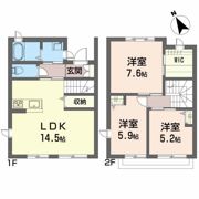 テラス下荒川の間取り画像