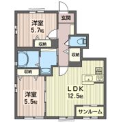 ヴィラ フェリーチェ II 弐番館の間取り画像