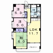 ハイツかすみ野Ⅱの間取り画像