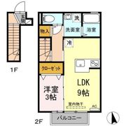 セジュール宮沢 ABの間取り画像