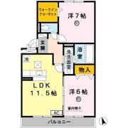 ファミリーメイト矢田 B棟の間取り画像