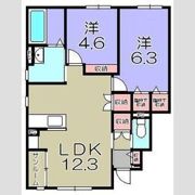 グッドライフステージ伊勢A棟の間取り画像