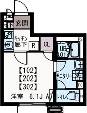 イクシオ川崎小田栄の間取り画像