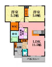 サンシャイン三入A棟の間取り画像