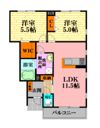 サンシャイン三入A棟の間取り画像