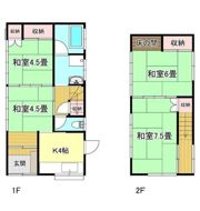 山川町貸家の間取り画像