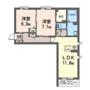 クォーレスポルト三角公園の間取り画像