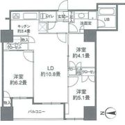 カスタリアタワー品川シーサイドの間取り画像