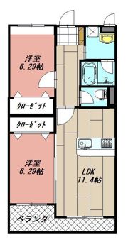 ブルースカイⅤの間取り画像