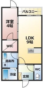 NYスタイルズ大牟田Aの間取り画像