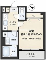 ジーメゾン八王子千人町ノースの間取り画像