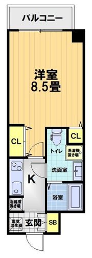 フォース二条城東の間取り画像