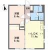 グリーンステージ東山 Dの間取り画像