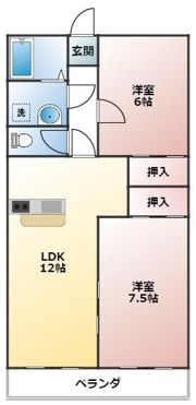 クレセント三ツ木の間取り画像