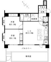アルカーデン鵠沼松が岡ヒルコートの間取り画像