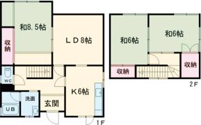 本通3丁目14番貸家の間取り画像