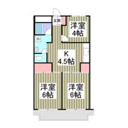 赤芝ハイツの間取り画像