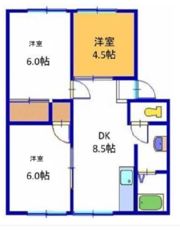 ハイツラポートBの間取り画像