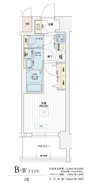 エステムコート三宮EAST Ⅴルシーダの間取り画像