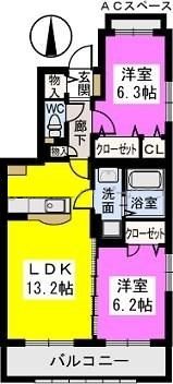 ブランシュネージュの間取り画像