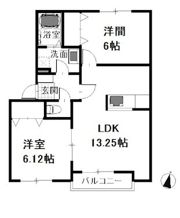 ウエスト・ベルジュ Bの間取り画像