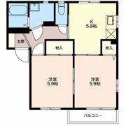 ディアス上杉 Bの間取り画像