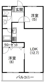 ビューハイツクラタの間取り画像