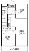 ビューハイツクラタの間取り画像