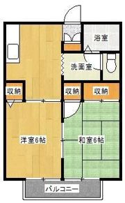 ソレイユK Aの間取り画像