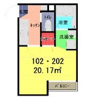 レーヴ武里の間取り画像