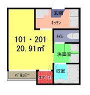 レーヴ武里の間取り画像