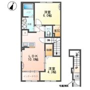 （仮）小山市千駄塚 新築アパートの間取り画像