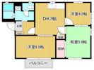 ルナール玉島A棟の間取り画像