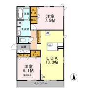 プルーニャ A棟の間取り画像