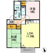 エムズパレス Bの間取り画像