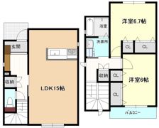 北大和30戸建賃貸B棟の間取り画像