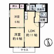 フレンドリー Bの間取り画像