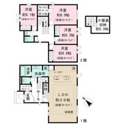世田谷区成城917戸建賃貸の間取り画像