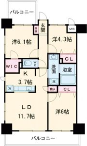 M'sレジデンス神戸の間取り画像
