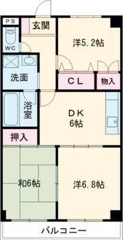 バードウェルマンションの間取り画像