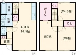 ヴェルジュ小郡 B棟の間取り画像