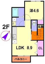 ヴィルヌーブBの間取り画像