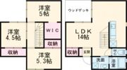 鳴見町戸建賃貸住宅の間取り画像