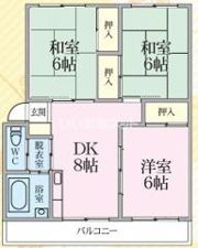 日豊スカイハイツの間取り画像